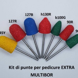 Punte fresa pedicure Multibor 3 kit EXTRA