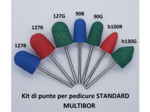Punte per fresa unghie Multibor 2 kit STANDART