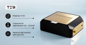 TERI DIAMOND Aspiratore Unghie da Tavolo - bianco/oro