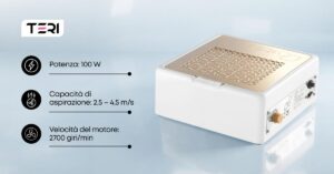 TERI 800 M Aspiratore Unghie da Tavolo - bianco/white