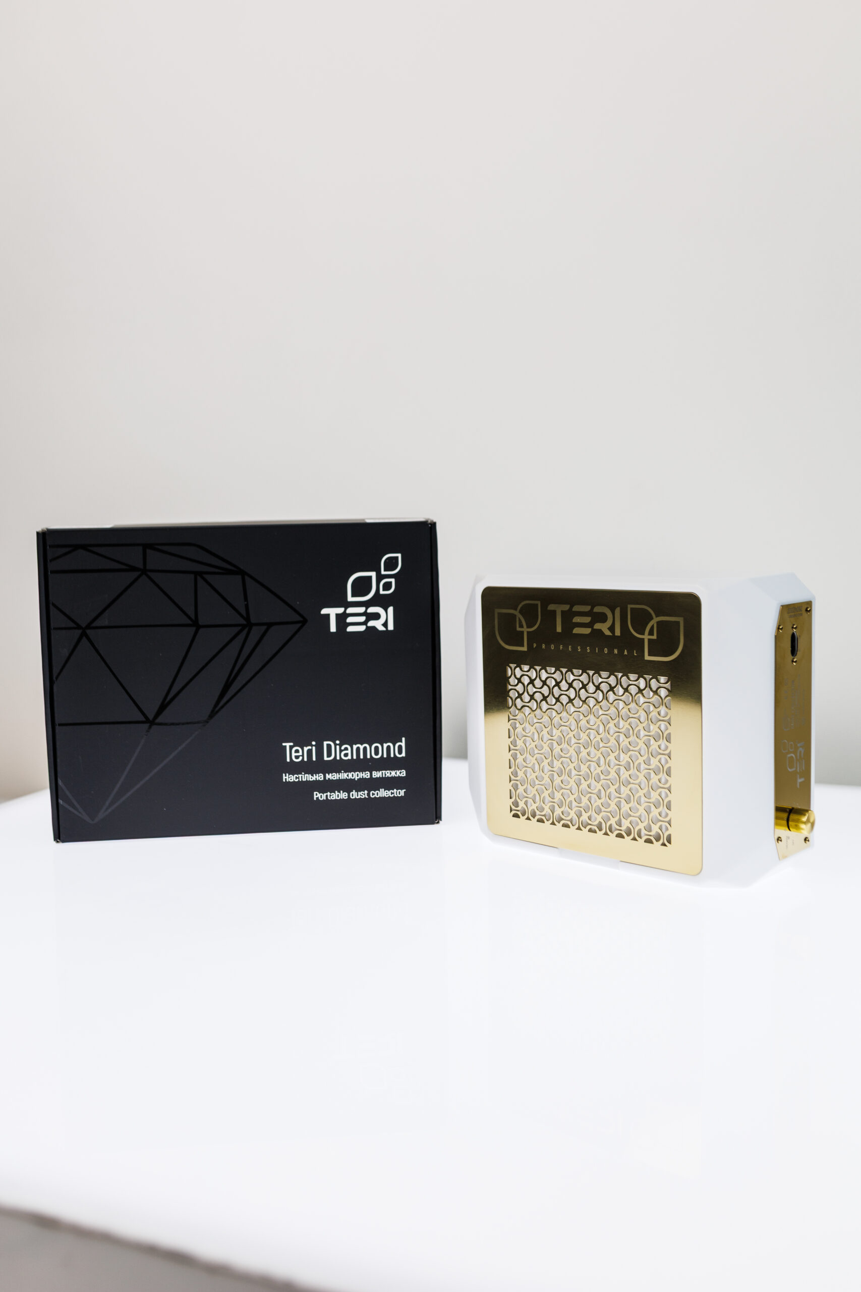 TERI DIAMOND Aspiratore Unghie da Tavolo - bianco/oro - immagine 7