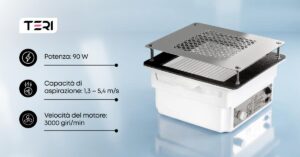 TERI TURBO Aspiratore Unghie ad Incasso - bianco/white