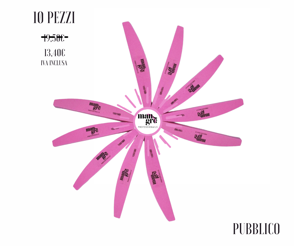 Buffer Unghie Kit Pink Half Moon - 10 pz