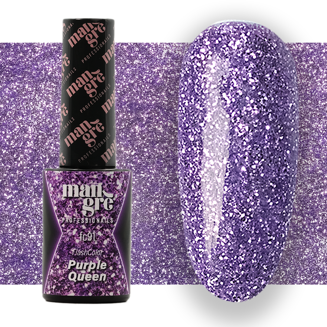 Smalto semipermanente Mangrè Flash Color Purple Queen - 8 ml