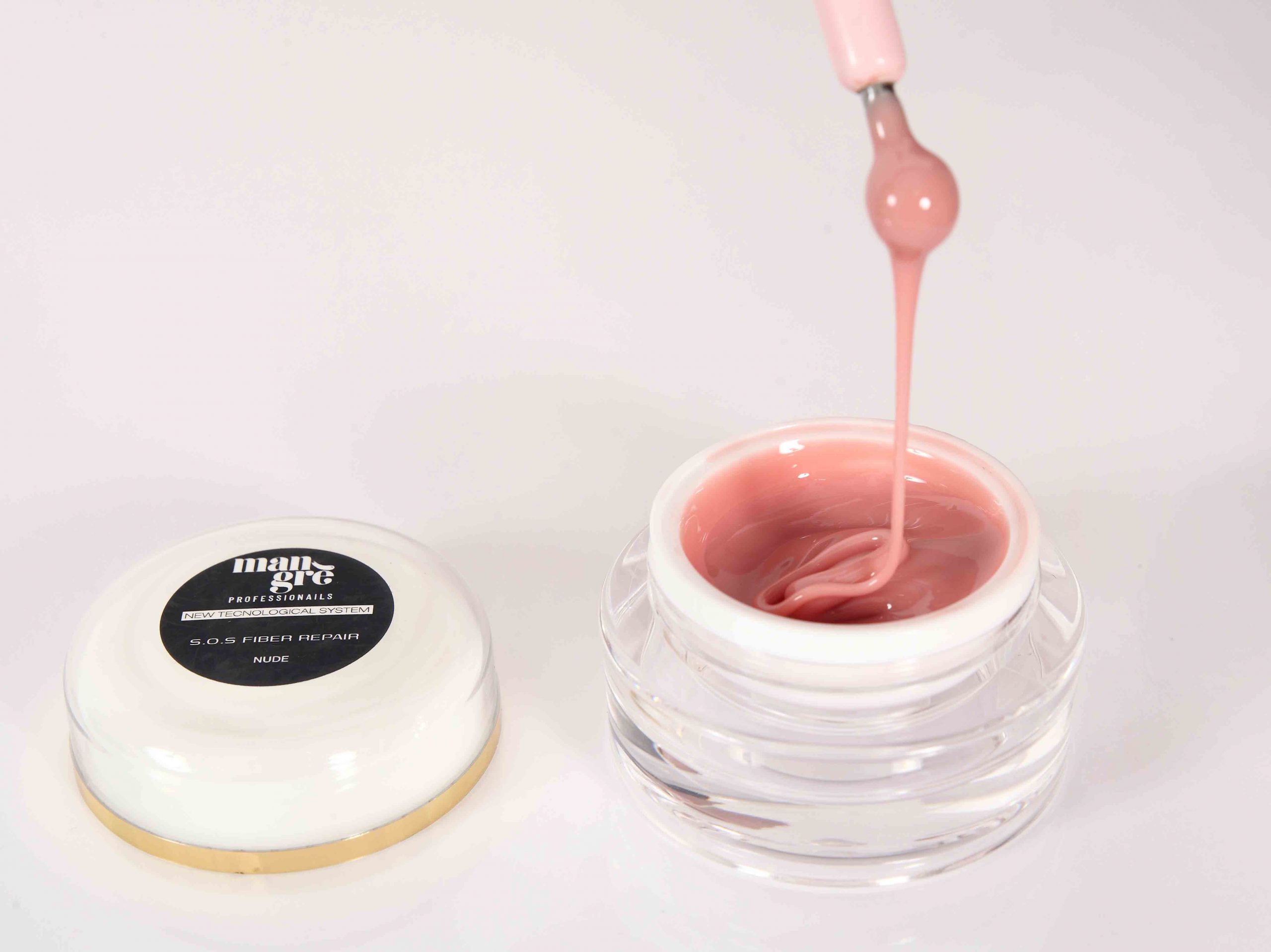 Gel trifasico Mangrè Fiber Repair - Nude - 15 ml - immagine 2