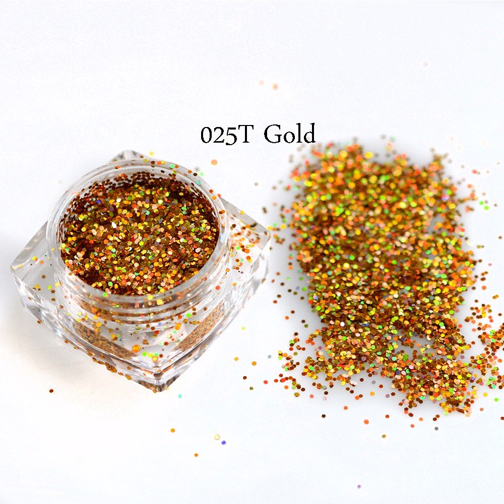 Glitter per unghie oro