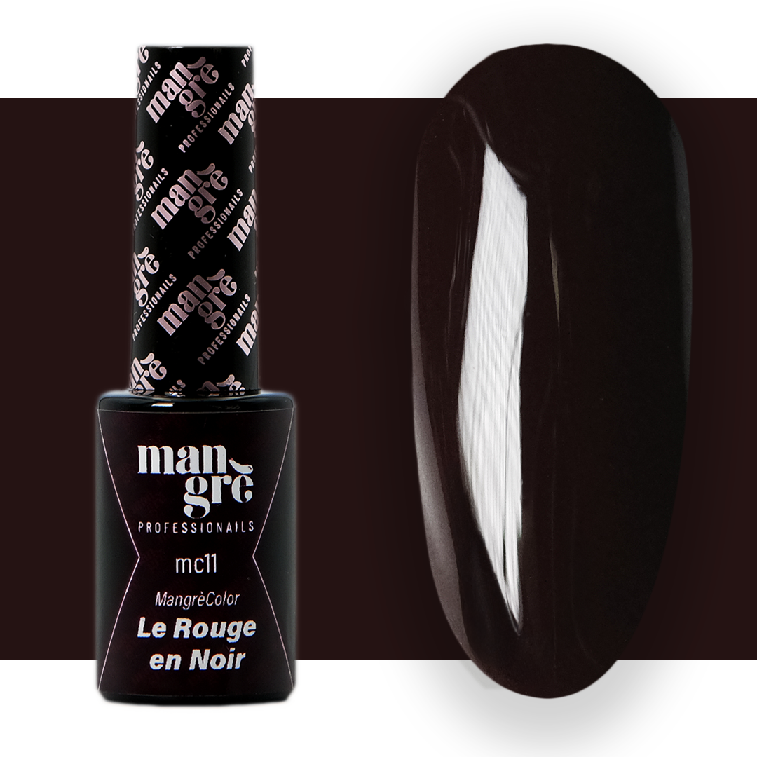 Smalto semipermanente Mangrè Color Le Rouge en Noir - 8 ml - immagine 3