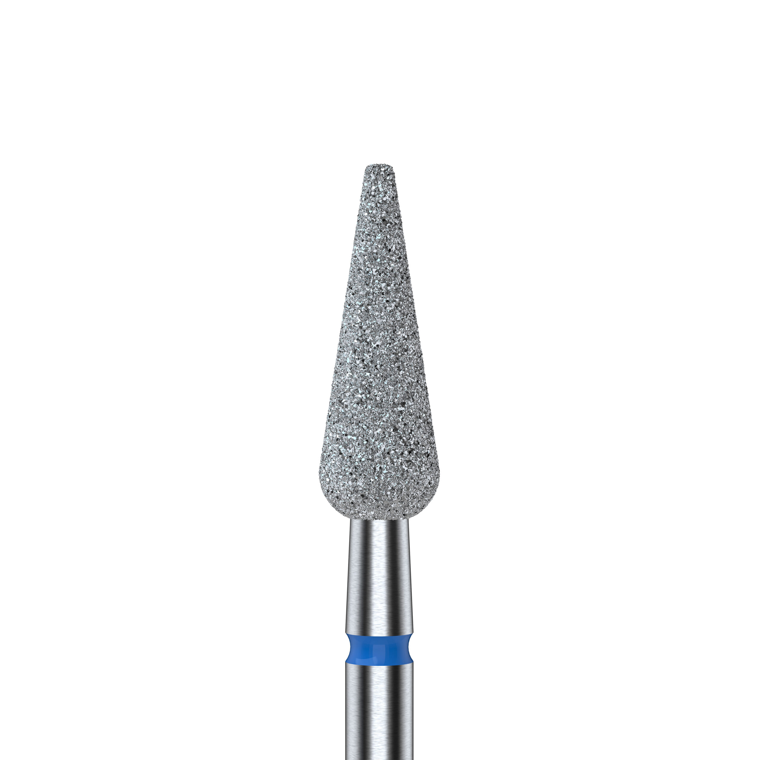 Punta Staleks diamantata Pera Appuntita, blu, Ø 4mm, abrasivo medio