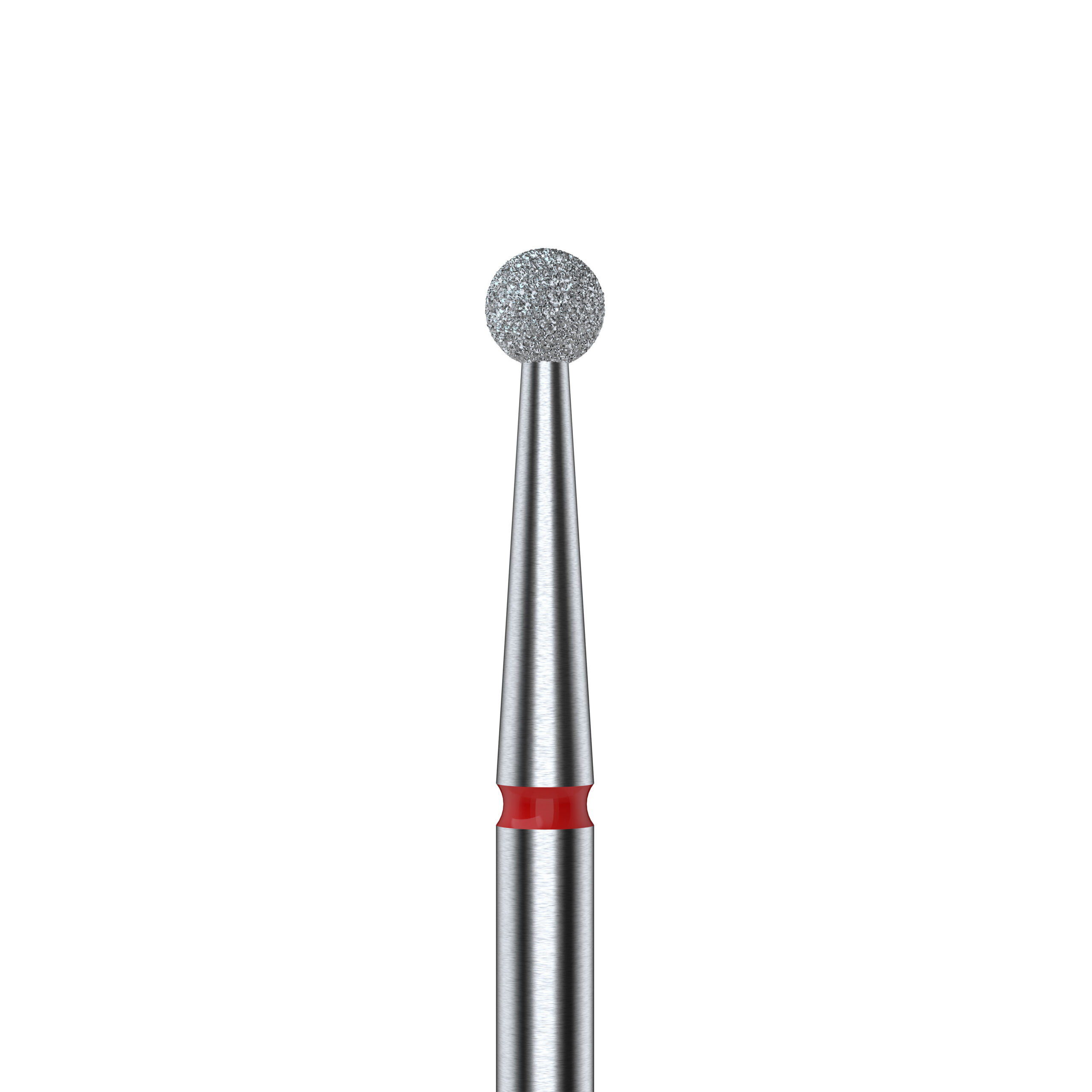 Punta Staleks diamantata a sfera, rosso, Ø 2,7mm, abrasivo morbido