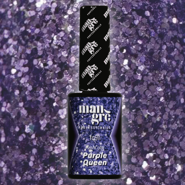 Smalto semipermanente Mangrè Flash Color Purple Queen - 8 ml - immagine 2